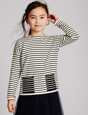 Pure Cotton Striped Jumper &#40;3-14 Years&#41;